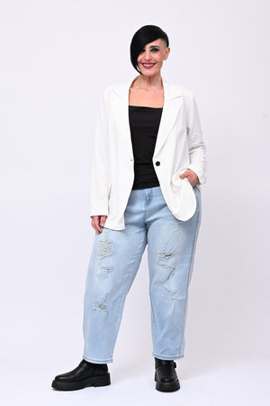 Giacca felpa tasche - Bianco