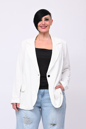 Giacca felpa tasche - Bianco