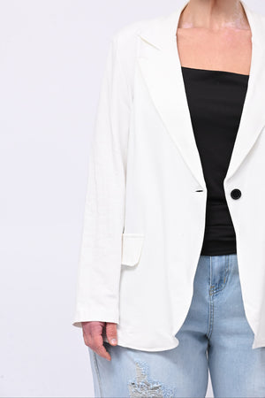 Giacca felpa tasche - Bianco