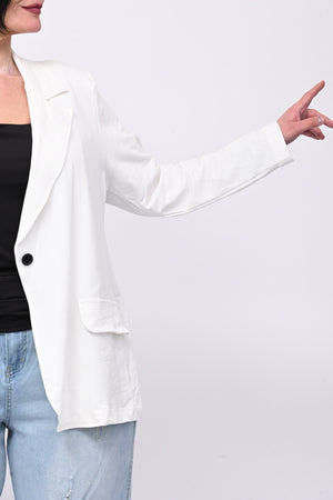 Giacca felpa tasche - Bianco