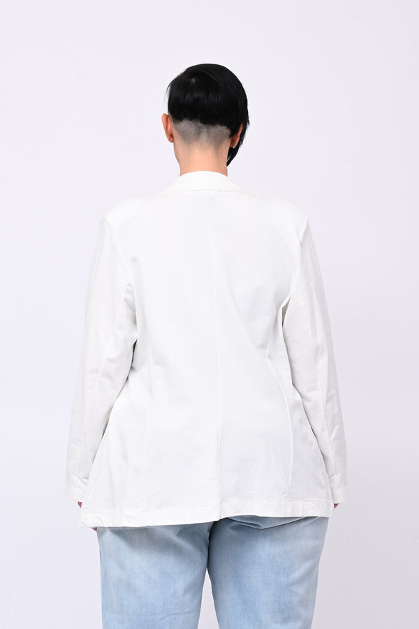 Giacca felpa tasche - Bianco