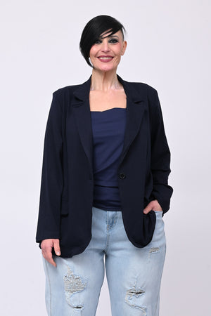 Giacca felpa tasche - Blu