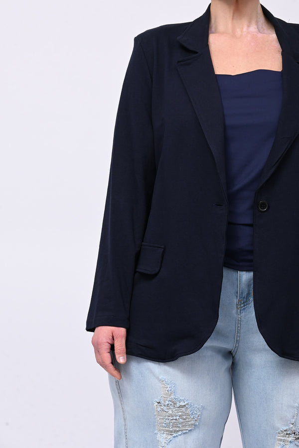 Giacca felpa tasche - Blu