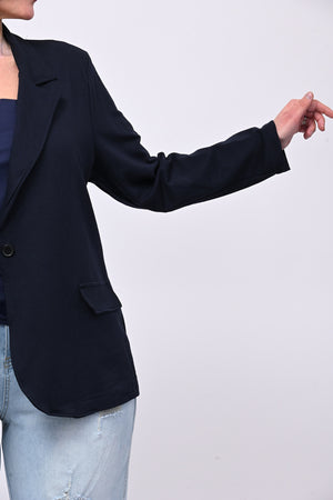 Giacca felpa tasche - Blu