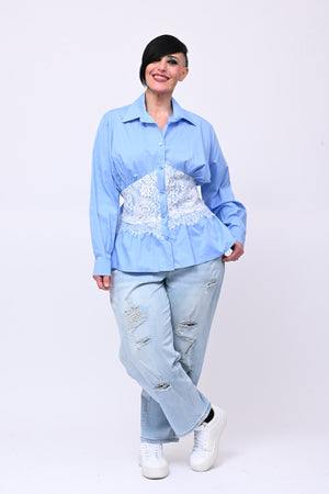 Camicia bustino pizzo - Oxford