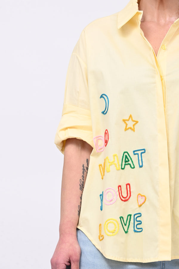 Camicia YOU LOVE - Giallo