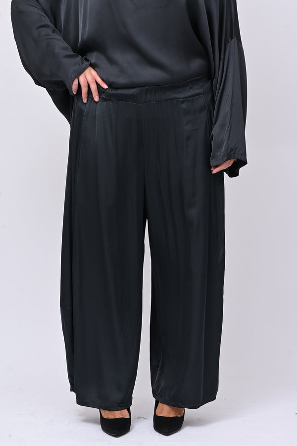 Pantalone raso baloon - Piombo