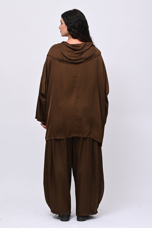 Pantalone raso baloon - Bruciato