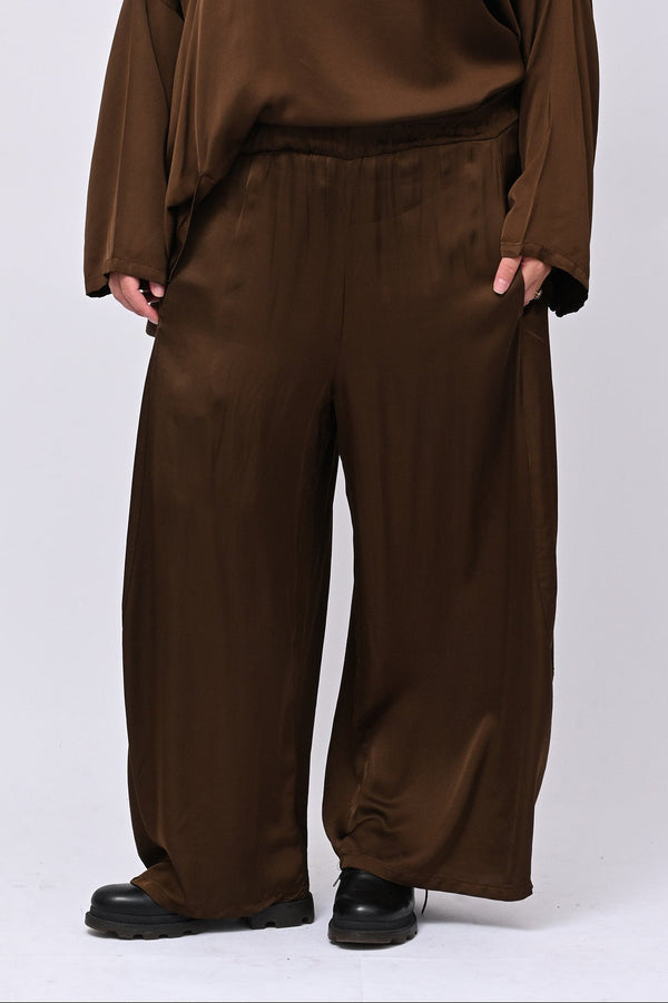 Pantalone raso baloon - Bruciato