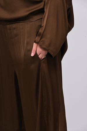 Pantalone raso baloon - Bruciato