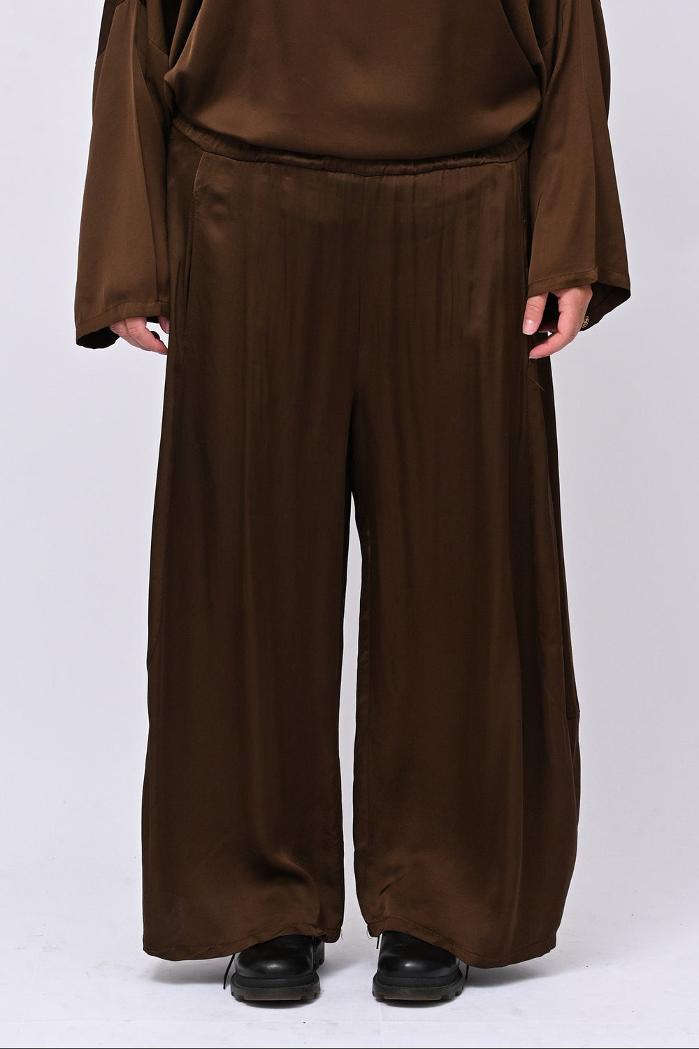 Pantalone raso baloon - Bruciato