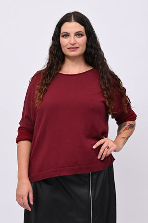 Pull basico scollo barca - Vino
