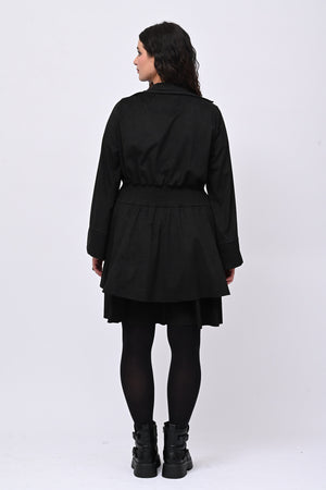 Abito incrocio suede - Nero