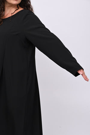 Abito cadì pieghe - Nero