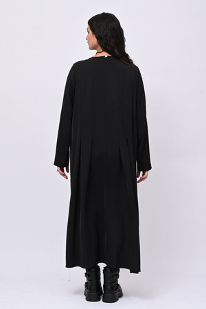 Abito cadì pieghe - Nero