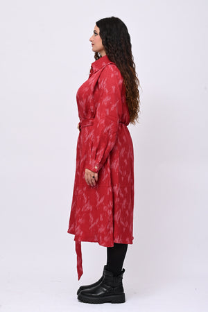 Abito chemisier lurex - Rosso