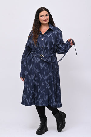 Abito chemisier lurex - Blu
