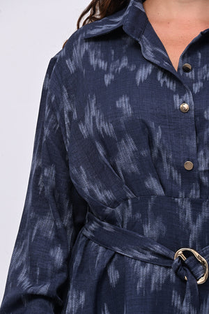 Abito chemisier lurex - Blu