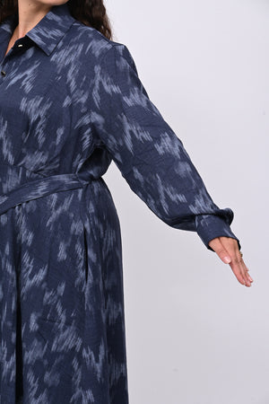 Abito chemisier lurex - Blu