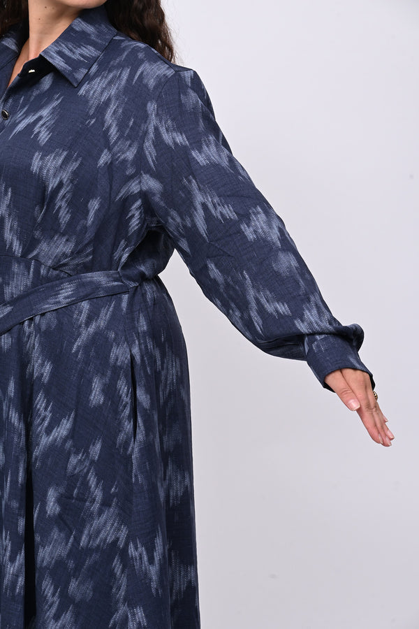 Abito chemisier lurex - Blu