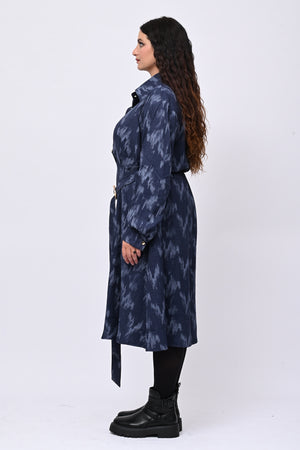 Abito chemisier lurex - Blu