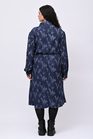 Abito chemisier lurex - Blu
