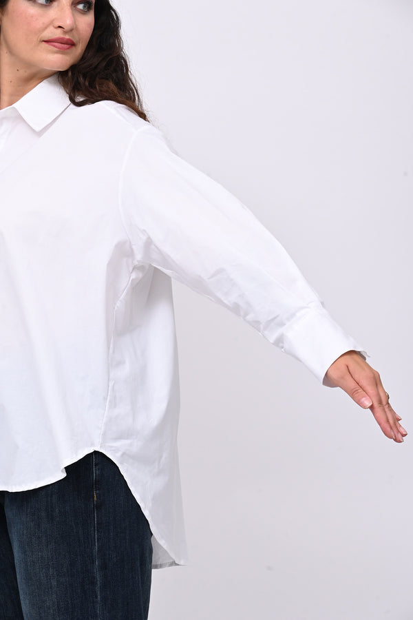Camicia fiori maxi paillettes - Bianco