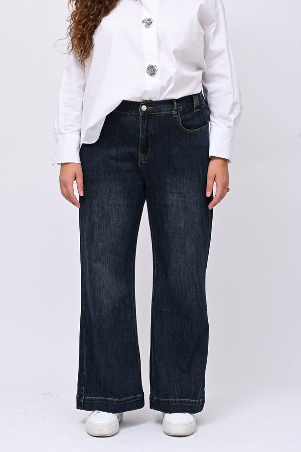 Jeans zampa elastico - Jeans scuro