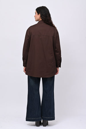 Camicia fiori maxi paillettes - Moro