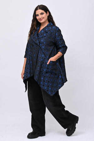 Cappotto taftà pois - Blue royal