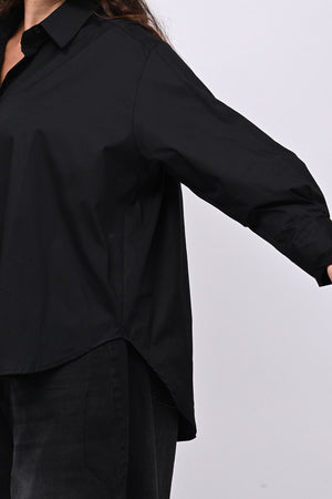 Camicia fiori maxi paillettes - Nero