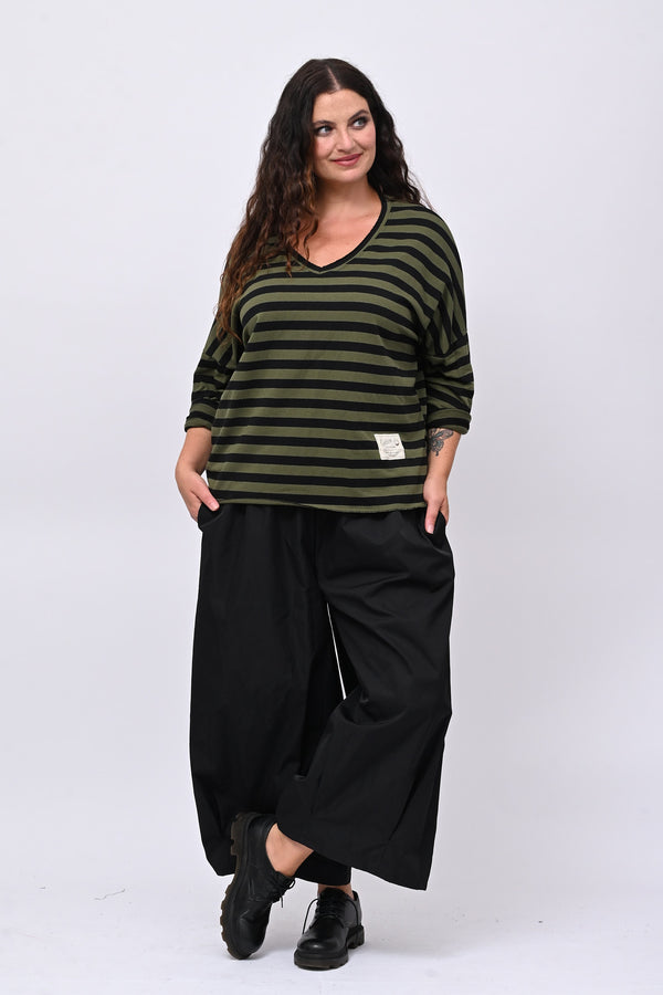 Pantalone tecnico crop - Nero