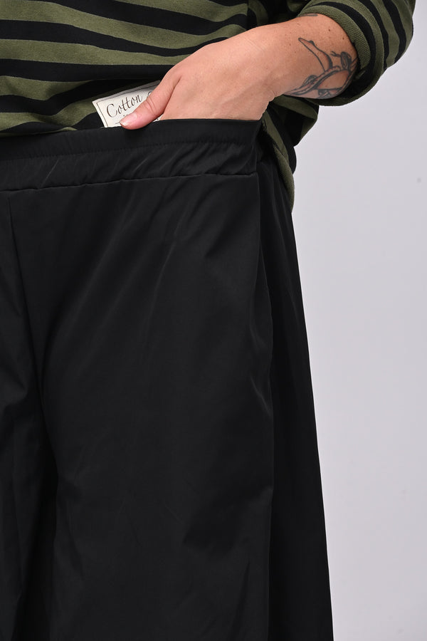 Pantalone tecnico crop - Nero