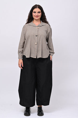 Camicia tartan spille - Nero