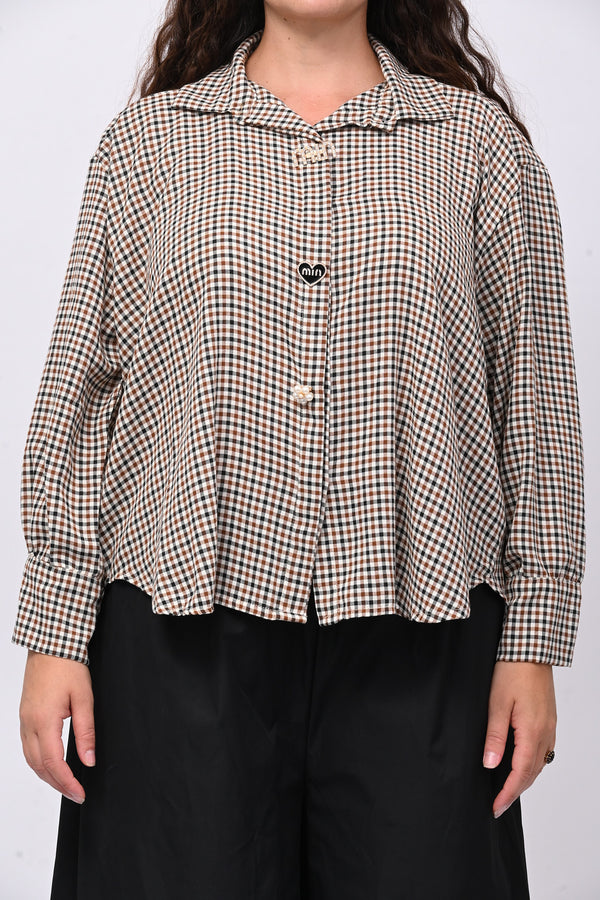 Camicia tartan spille - Nero