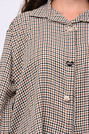 Camicia tartan spille - Nero