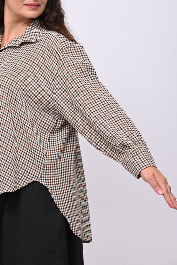 Camicia tartan spille - Nero
