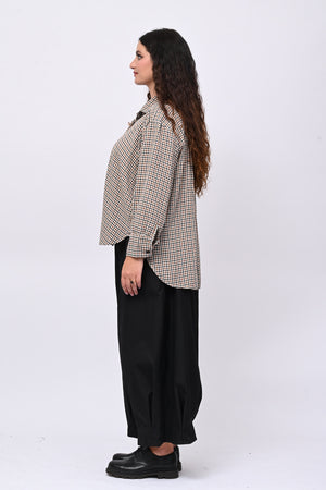 Camicia tartan spille - Nero