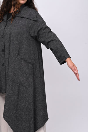 Cappottino sale e pepe svasato - Grigio