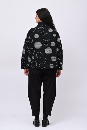 Giacca doppia zip cerchi - Nero