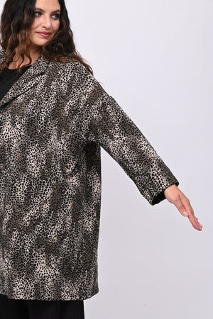 Cappotto over animalier - Moro