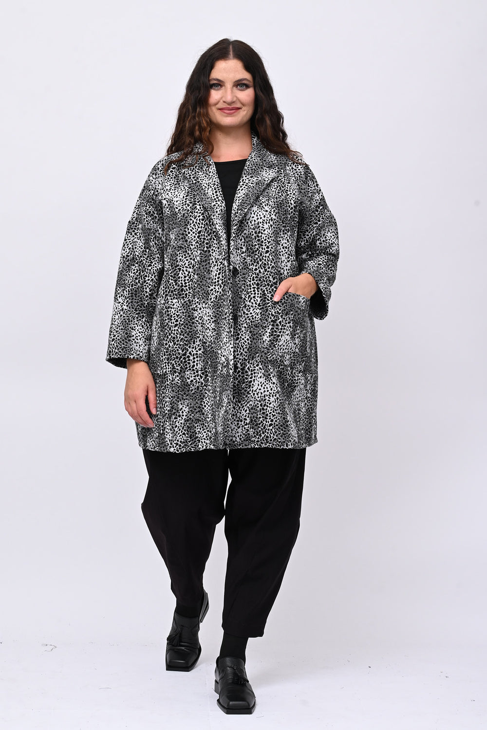 Cappotto over animalier - Grigio