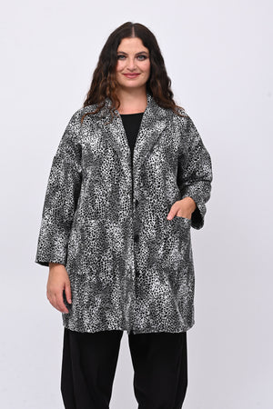Cappotto over animalier - Grigio