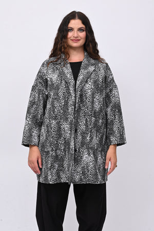Cappotto over animalier - Grigio