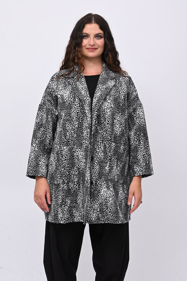 Cappotto over animalier - Grigio