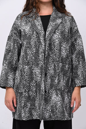 Cappotto over animalier - Grigio