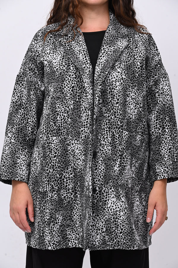 Cappotto over animalier - Grigio