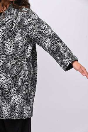 Cappotto over animalier - Grigio