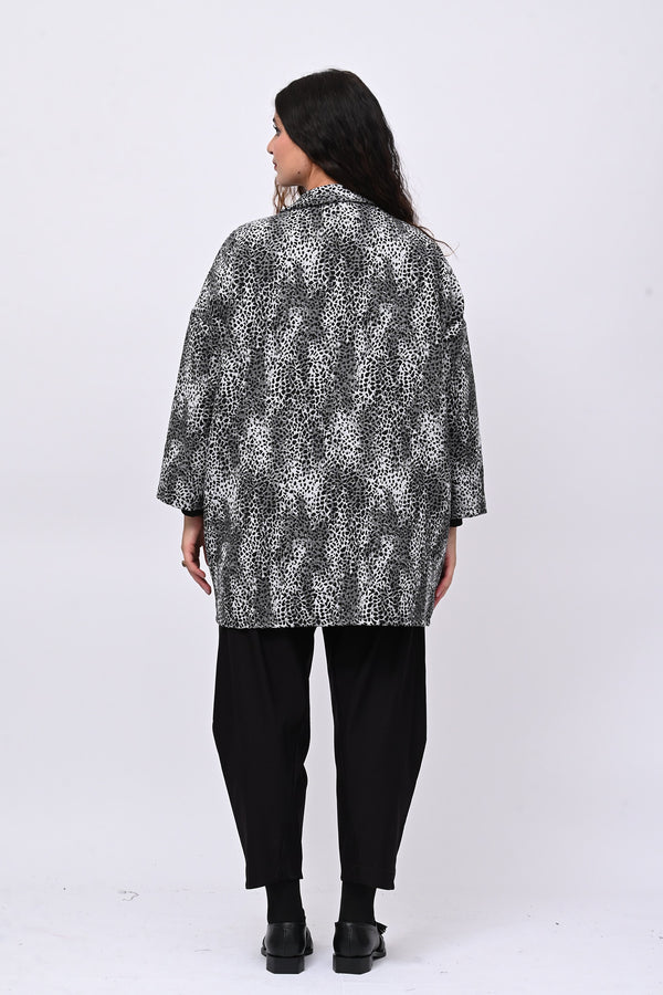 Cappotto over animalier - Grigio
