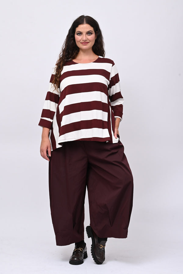 Pantalone tecnico crop - Melanzana